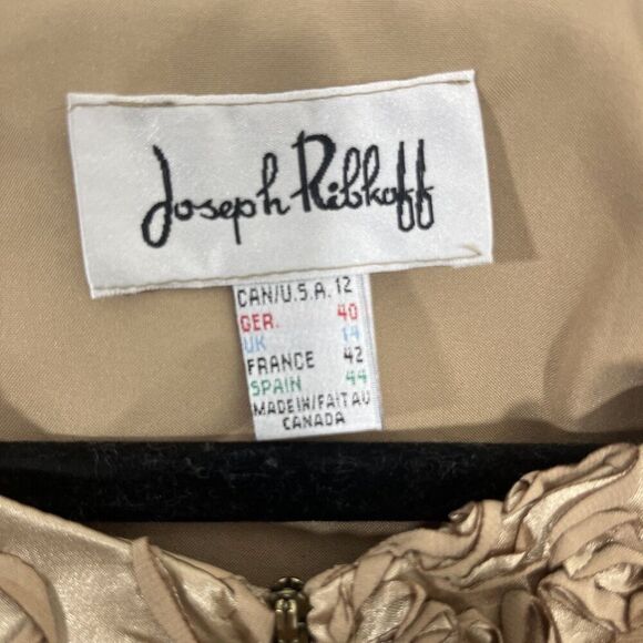 Joseph Ribkoff  Vintage Jacket Size 12 Gold Floral Appliqué Mature Formal Event - Picture 4 of 8